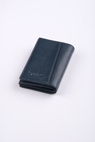 Ancora Leather Hakiki Deri Minimal Kartlık-26206 Lacivert