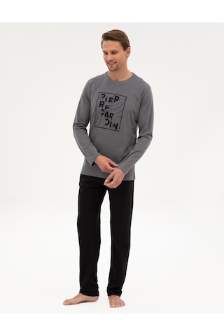 Pierre Cardin Erkek Koyu Gri Pijama Takım 50322653-vr080 Koyu Gri