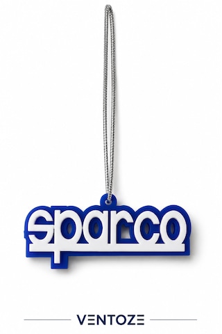 Sparco Araç Dikiz Aynası Süsü Tasarım Anahtarlık 10 Cm Mavi Beyaz