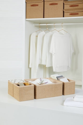 Ocean Home Textile Jüt Çekmece İçi Düzenleyici Kutu 1 Adet 28 x 28 x 13 / 1 Adet 28 x 13 x 13 / 2 Adet 14 x 14 x 13 cm