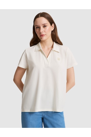 Pierre Cardin Kadın Ekru Tişört Basic 50325465-vr019