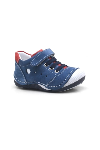 Hakiki Deri Cırtlı Lastikli Bebek Spor Ayakkabı-Patik