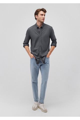 Mavi - Antrasit Örme Gömlek 0211092-71598 Antrasit