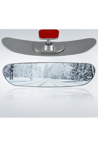 Ova-4 Yapıştırmalı Universal Iç Dikiz Aynası 20X5 Cm Gri