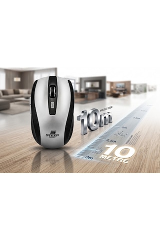 Kablosuz Mouse Gümüş, 2.4ghz Tak-çalıştır Hızlı Kurulum Ofis İçin Mouse, Kompakt Tasarım Mini Mouse Diğer