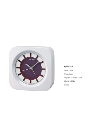 Seiko Qxe028r Ahşap Kasa Alarmlı Masa Saati