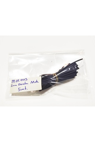 2mm Isı İle Daralan Siyah Makaron 5 Metre, Daralma Oranı 2/1, Çalışma -55/+125 Derece