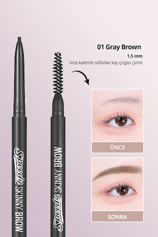 Peripera Speedy Skinny Brow 1 Gray Brown