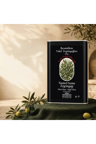 Bezmialem Vakıf Zeytinyağları Erken Hasat Soğuk Sıkım Zeytinyağı Teneke 2 L