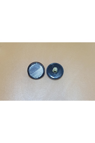 Yuvarlak Reflektör Beyaz Renk 6mm Vidalı 2 Adet