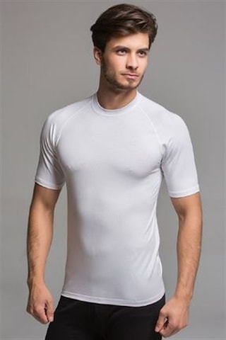 Thermoform Bambu Tişört-beyaz Beyaz