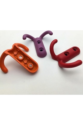 Dancemonkey Cbtx 81004 Çift Kanca Çinko Alaşım Çocuk Odası Elbise Şapka Askısı 2 Vidalı - Kahverengi Kahve