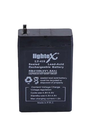 Lightex Lt-418 4v 1.8ah Işıldak Fener Aküsü