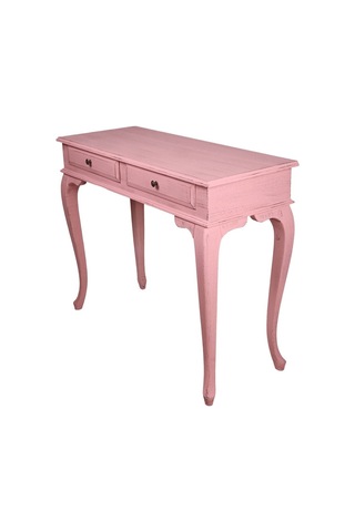 Roys Ahşap 100 Cm Çekmeceli Pembe Eskitme Dresuar Ahşap
