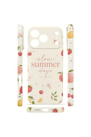 Apple iPhone Uyumlu 17 Pro Max Vorian İnce Kamera Korumalı Mika Kılıf Slow Summer Days Slow Summer Days Mika