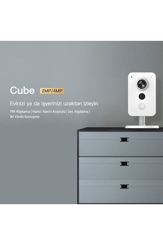 Imou IPC-K22P 2MP 2.8mm Sabit Lens Ir Cube Kamera (Sesli, H.265+)