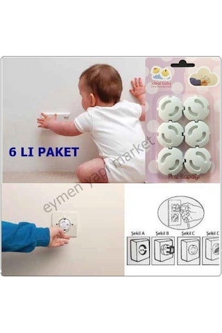 Bebek Çocuk Güvenliği Için Priz Kapatıcı 6 Adet