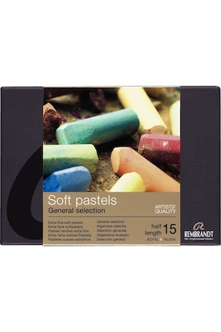 Rembrandt Soft Pastel Boya 15'Li General Selection Yarım Boy