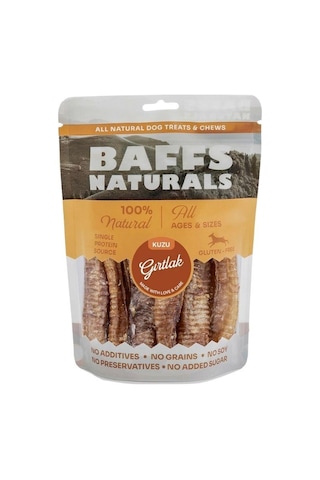 Baffs Naturals Kurutulmuş Kuzu Gırtlak Köpek Ödülü 100 Gr