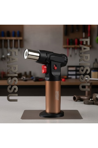 Icq Lighter Power Xhg-8b77 Jet Pürmüz Torch Çakmak Yüksek Hassasiyetli Bütan Alevi Kahverengi