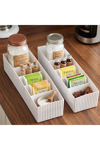 Porsima Org-16-1 Çekmece Içi 2li Düzenleyici Organizer Set Beyaz