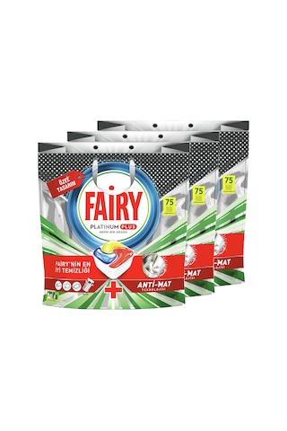 Fairy Platinum Plus Bulaşık Makinesi Deterjanı 3 x 75 Tablet