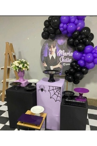 25 Adet Siyah, 25 Adet Mor Balon Çok Renkli