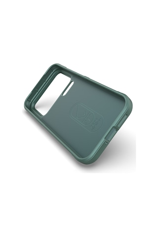 Maks Technology Mi 17 Pro Max Kılıf Esnek Tpu Oyuklu Arka Yüzey Tasarımlı Mkst Etnik Silikon Kapak - Koyu Yeşil