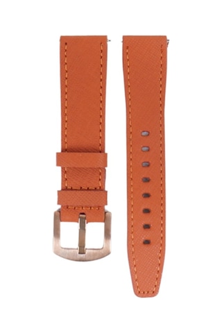 Fro Lw38-43 20 Mm Hakiki Deri Safiano Turuncu Kordon Gold Toka