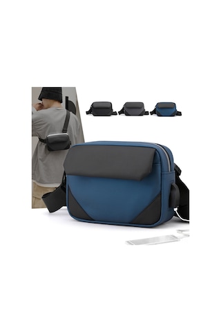 Youtek Erkek Nylon Bel Çantası - Siyah/gri/koyu Mavi Seçenekli, 20x14x5cm, 190g Rafine Spor & Günlük Kullanim Koyu Mavi