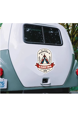 Kamp, Off Road, 4x4, Doğa, Manzara, Adventure Sticker, Araba Oto Motosiklet Karavan Pickup Arazi Suv 02178 10X8 Cm