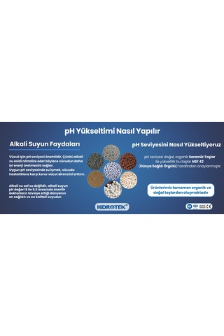 Hidrotek EA Water Ph 9 - B12 Alkali Mineral En Iyi Su Arıtma Cihazı - Pompalı