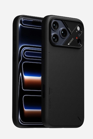 Apple Uyumlu iPhone 17 Pro Max Magsafe Özellikli A17 Vegan Deri Kılıf Siyah