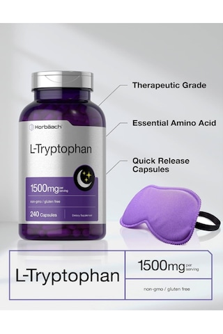 Horbäach L Tryptophan 1500mg 240 Capsul. Usa Menşei. 4047