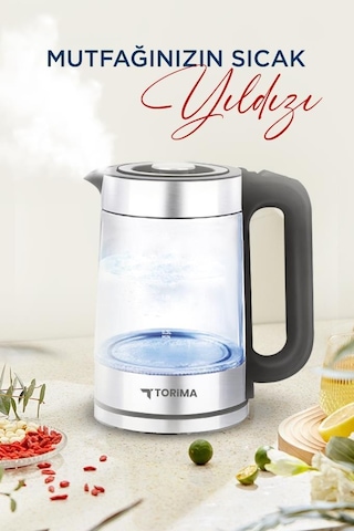 Torima TY-083-18X29A Cam Ledli 1500 W 1.8L Su Isıtıcı
