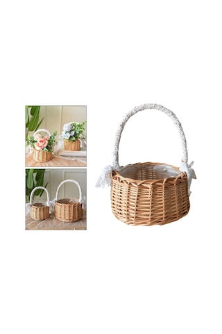 Suntek Magideal Rustik El Yapımı Rattan Depolama Sepeti Düğün M