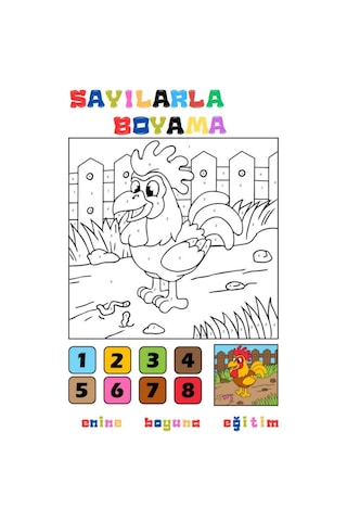 Çocuklar İçin Sayılarla Boyama Seti 2 Spiralli Kitap