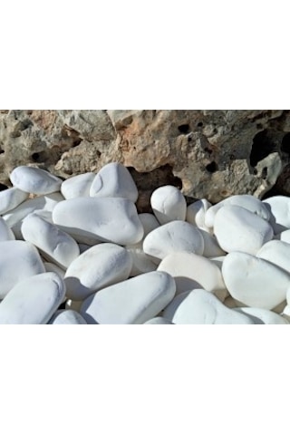 Dolomit Taş 5 Kg 4-6 Cm Beyaz Dolomit Bahçe Taşı Çakıl Taşı