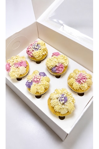 Geniş Aralıklı 6 Lı Cupcake Kutusu
