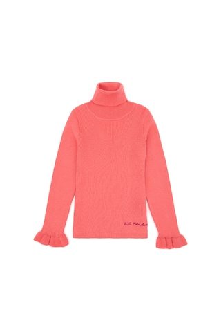 U.S. Polo Assn. Kız Çocuk Nar Çiçeği Balıkçı Yaka Kazak 50297166-VR239