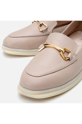 Hotiç Hakiki Deri Pudra Kadın Tokalı Loafer 01ayh306760a450 Vizon-taupe Vizon