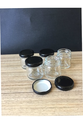 40 Cc Cam Kavanoz - 50 Adet - Siyah Kapak.Mutfak.