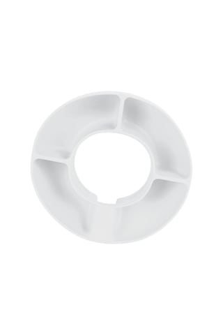 Konesam Dört Bölmeli Silikon Atıştırmalık Tepsisi - Hafif, Taşınabilir, Isı Dayanıklı, Ev Ve Seyahat İçin Uygun Beyaz