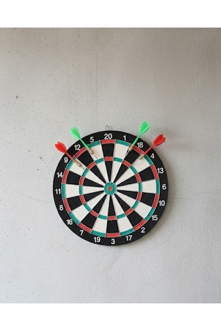 Hmngoakkllby 17 İnç Profesyonel Dart Tahtası Dayanıklı Yapı Ve 4 Metal Dart Oku Akllhmng