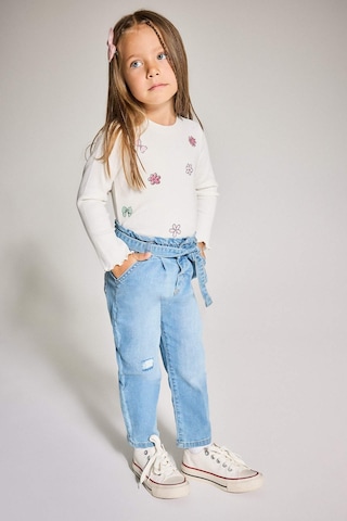 Defacto Paperbag Düz Paça Jean Pantolon Kız Bebek D1532A524AU Mavi