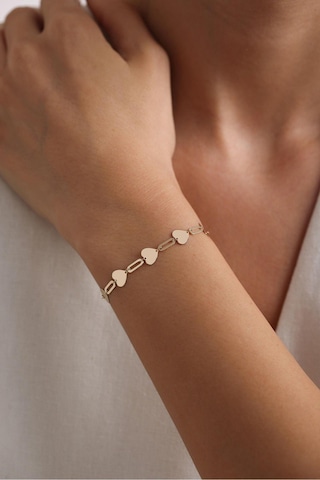 Gianfranco Kalp Kalın Ataş Işıltılı Bileklik Altın Sarı Altın