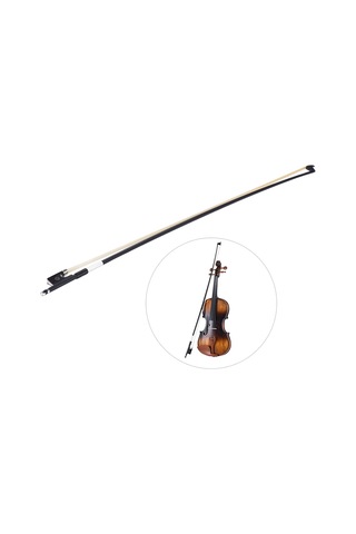 Yaozixa 4/4 Keman İçin Siyah Karbon Fiber Keman Yay, Paris Gözlü Ebony Kurbağa, Denge Ve Akıcı Çalım, Parlak Ses, Tekli Paket Pvc Sarımsak Paketi