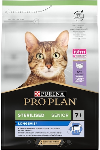Purina Pro Plan Sterilised Adult 7+ Hindi Etli Kısırlaştırılmış Yaşlı Kedi Maması 3 KG