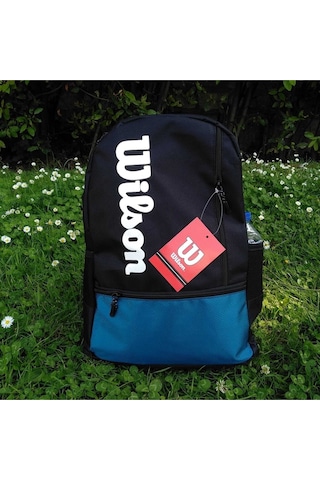 Shopiolog Wilson Petrol Mavi Sırt Çantası Unisex Çift Gözlü Çanta Mavi