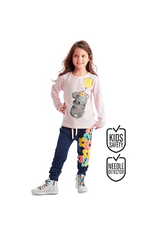 Balonlu Koala Kız Çocuk Kışlık T-shirt Pantolon Takım